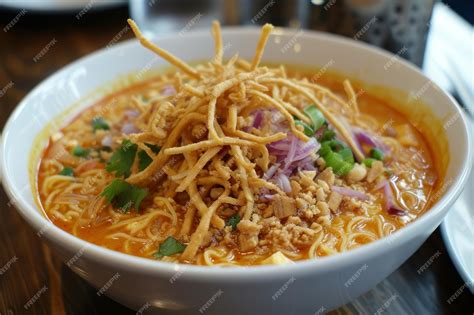  Khao Soi: Ein cremiges Curry-Erlebnis mit knusprigen Nudeln und einer Prise Exotik!